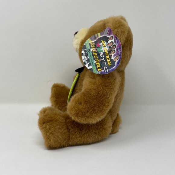 Vintage Y2K Stuffed Animal Plush NSYNC Bear Pin/Button 2000 Official Colllectabl - Picture 8 of 10